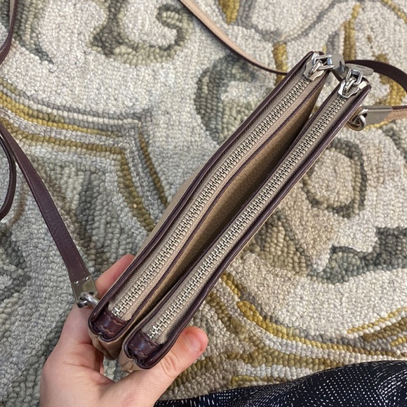 💕 Marc Jacobs leather taupe plum work wear shoulder crossbody bag euc 💕 - Picture 9 of 14